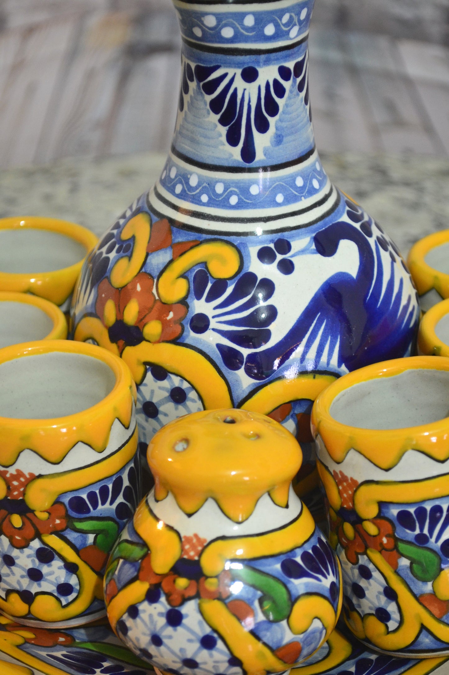 Juego de Tequila de Talavera Poblana CM232