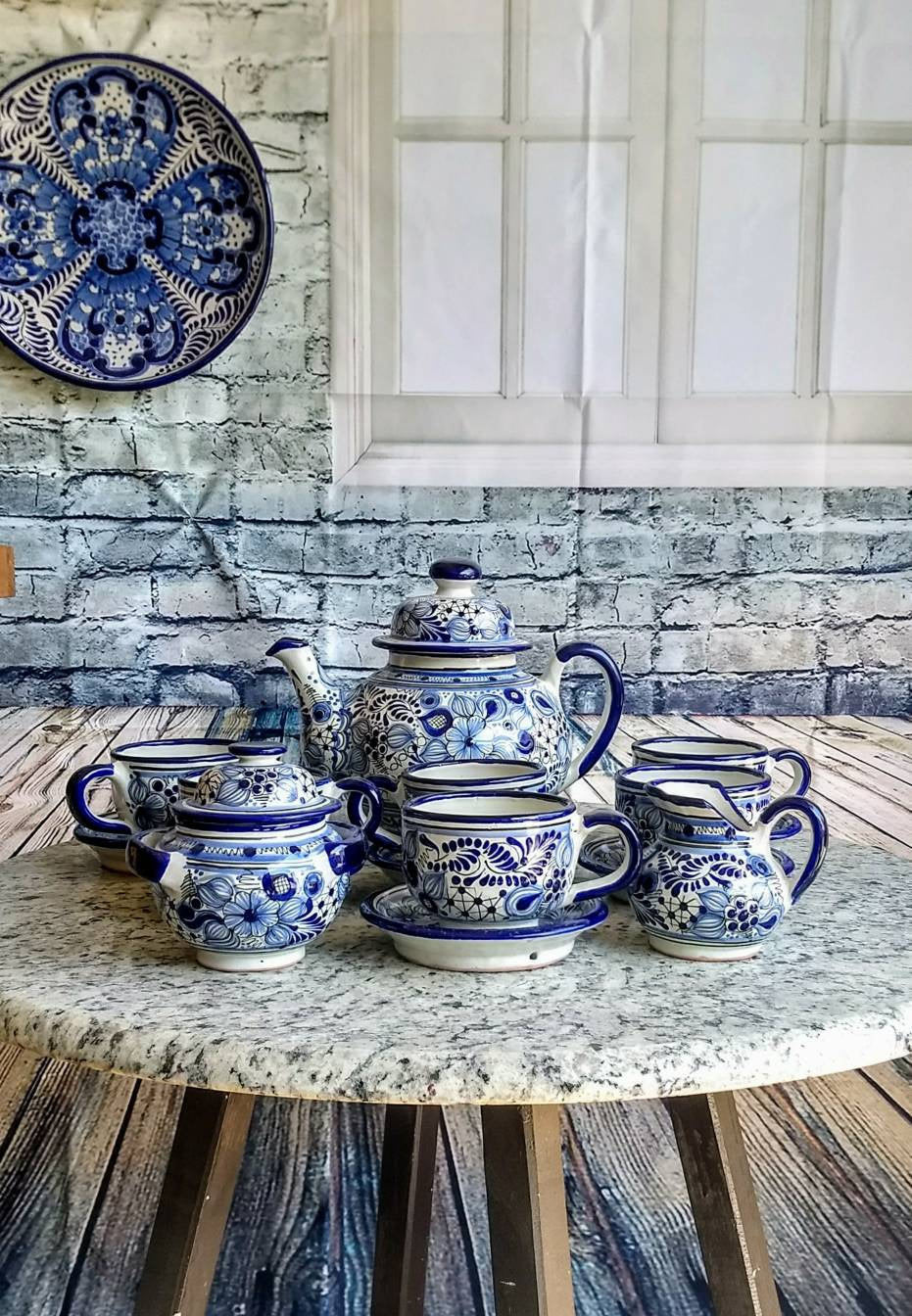 Juego de Café de Talavera Poblana