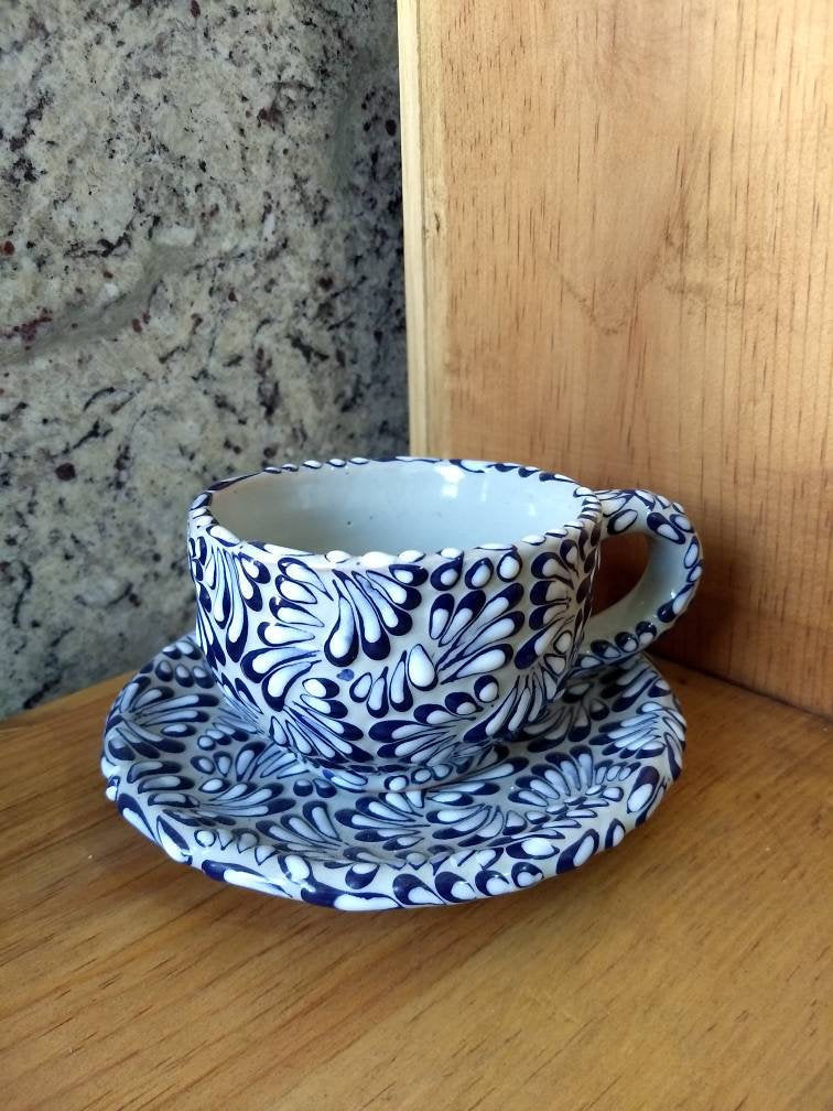 2 Tazas y Platos de Café de Talavera CM038