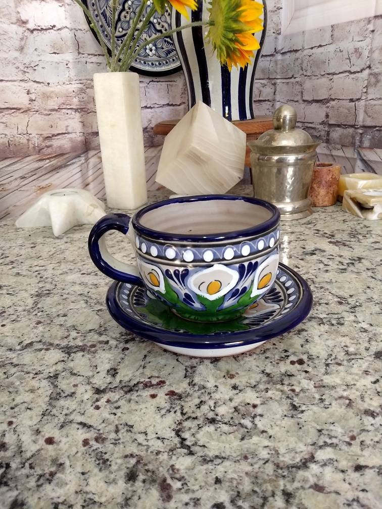 2 Tazas y Platos de Café de Talavera CM260