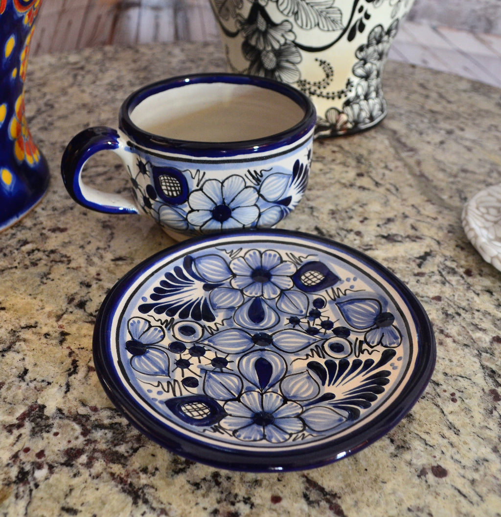 2 Tazas y Platos de Café de Talavera CM262