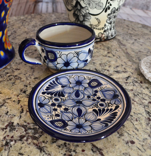 2 Tazas y Platos de Café de Talavera CM262