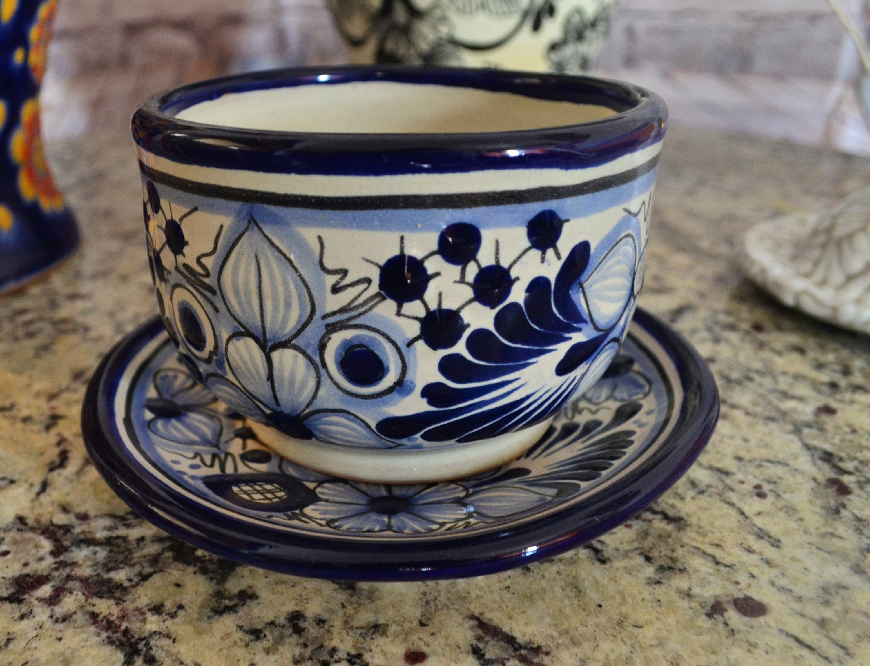 2 Tazas y Platos de Café de Talavera CM262