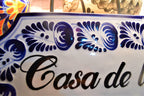 Letrero Personalizable de casa de Talavera Poblana