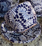 2 Tazas y Platos de Café de Talavera CM038