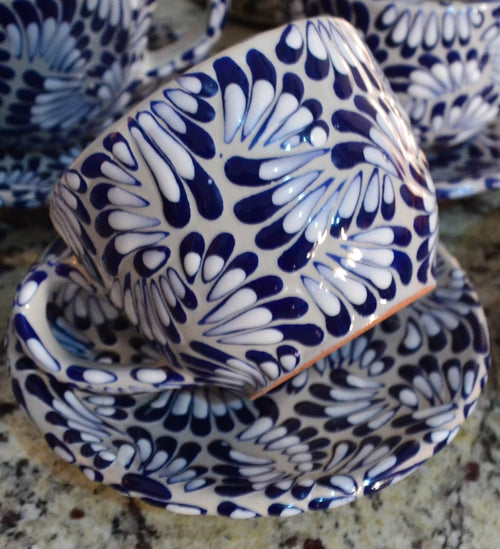 2 Tazas y Platos de Café de Talavera CM038