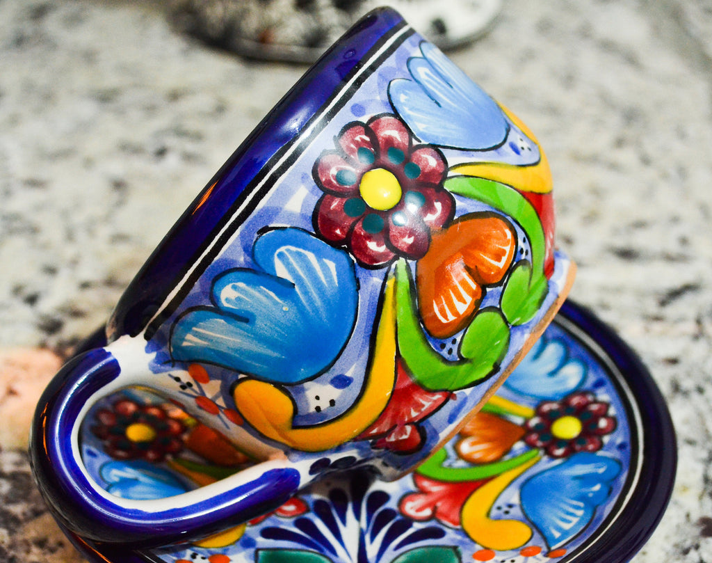 2 Tazas y Platos de Café de Talavera CM287