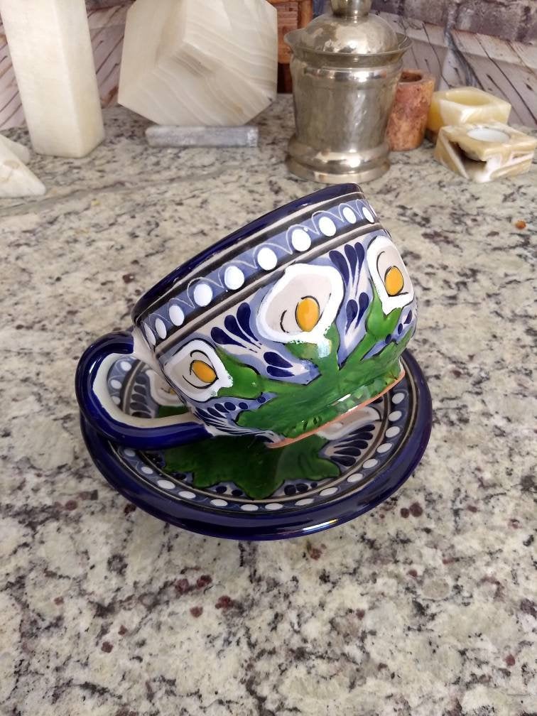 2 Tazas y Platos de Café de Talavera CM260