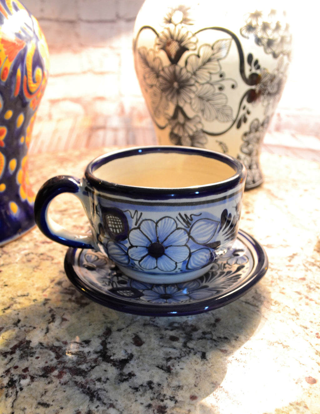 2 Tazas y Platos de Café de Talavera CM262