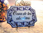 Letrero Personalizable de casa de Talavera Poblana