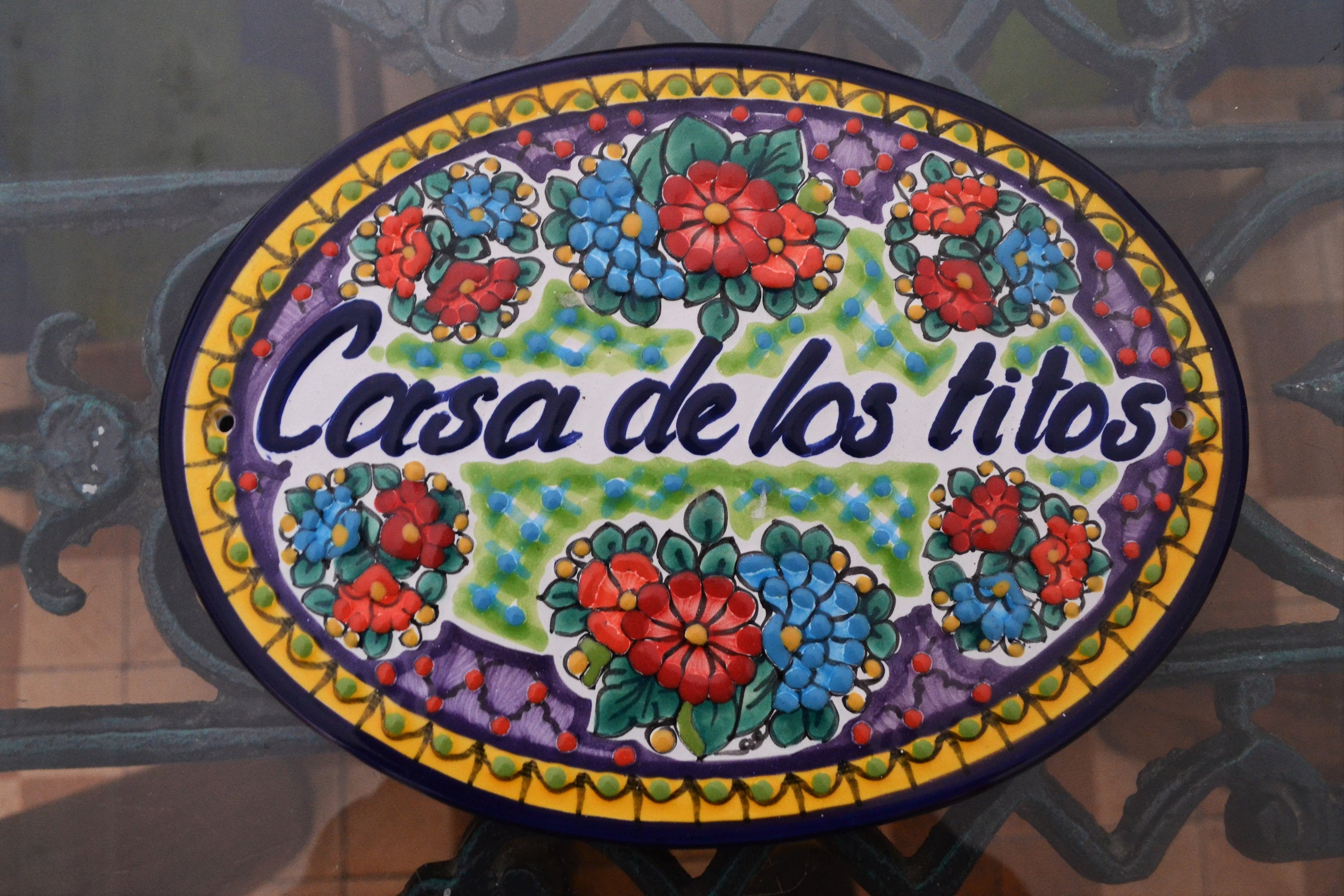 Letrero Personalizable de casa de Talavera Poblana CM309