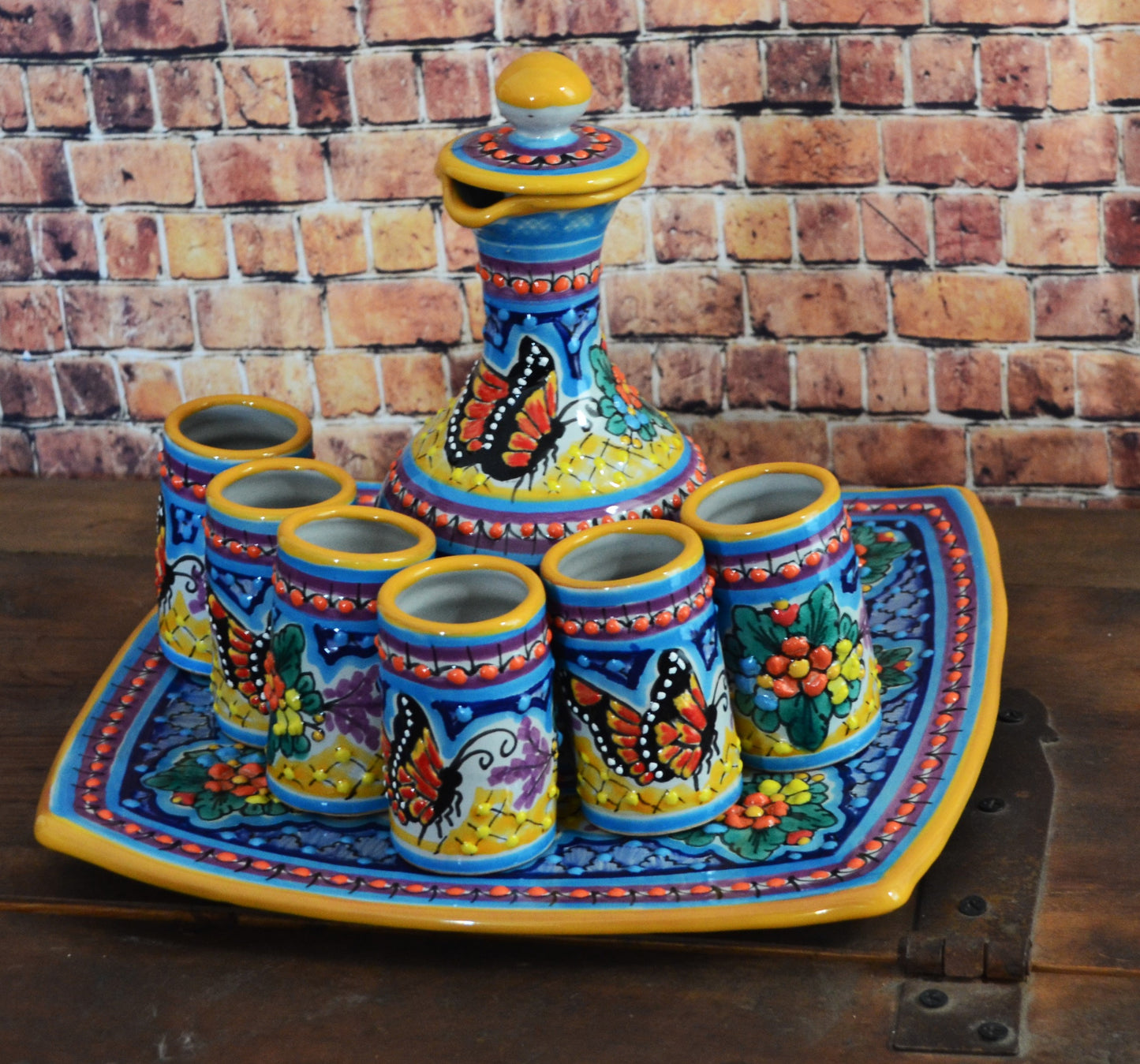 Juego de Tequila de Talavera Poblana CM328