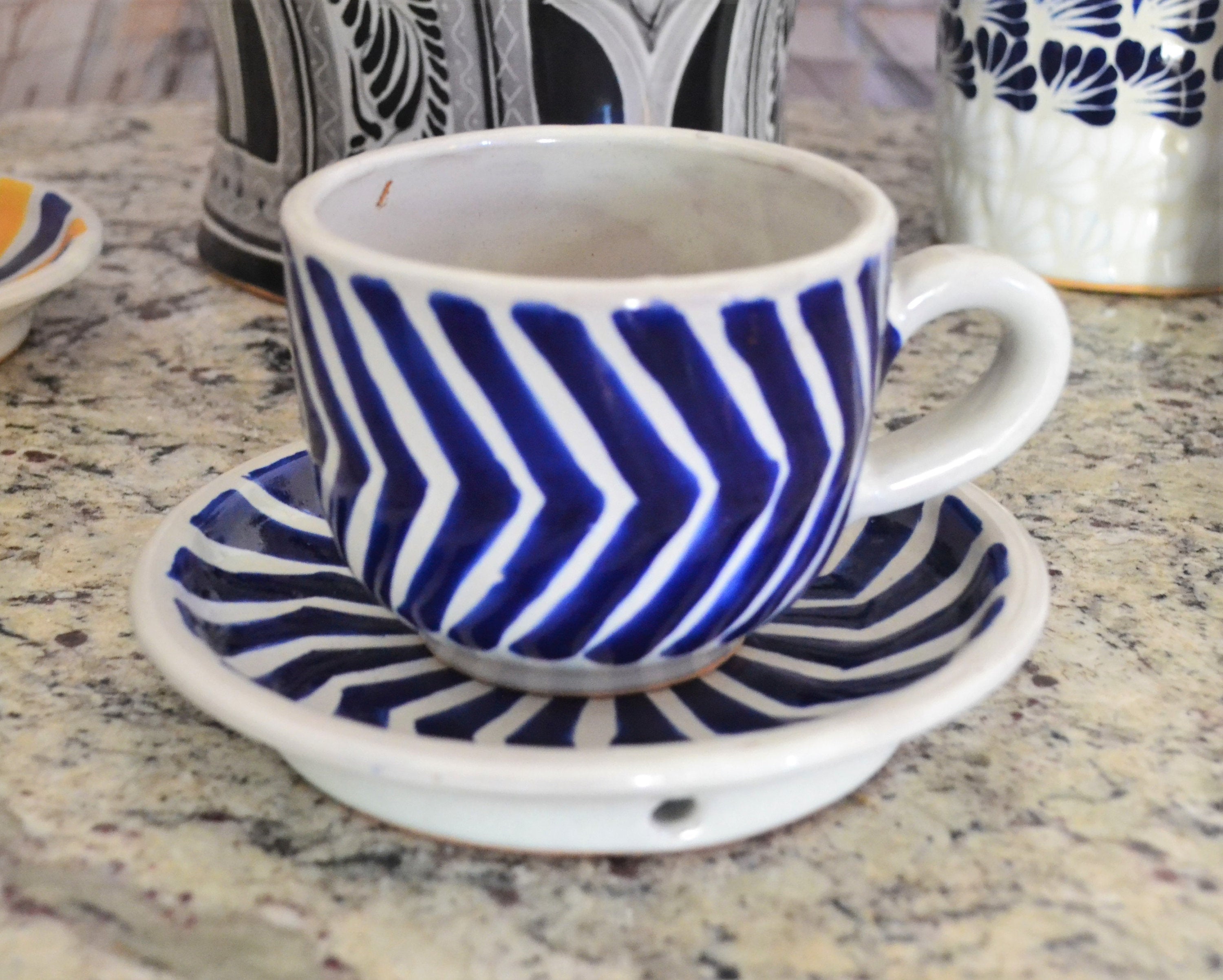 2 Tazas y Platos de Café de Talavera CM326