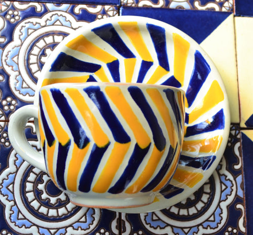 2 Tazas y Platos de Café de Talavera CM327
