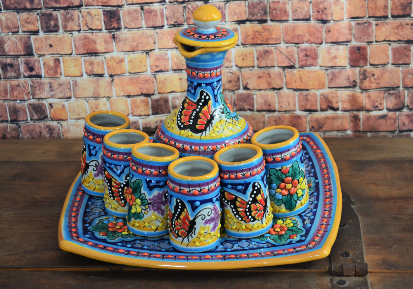 Juego de Tequila de Talavera Poblana CM328