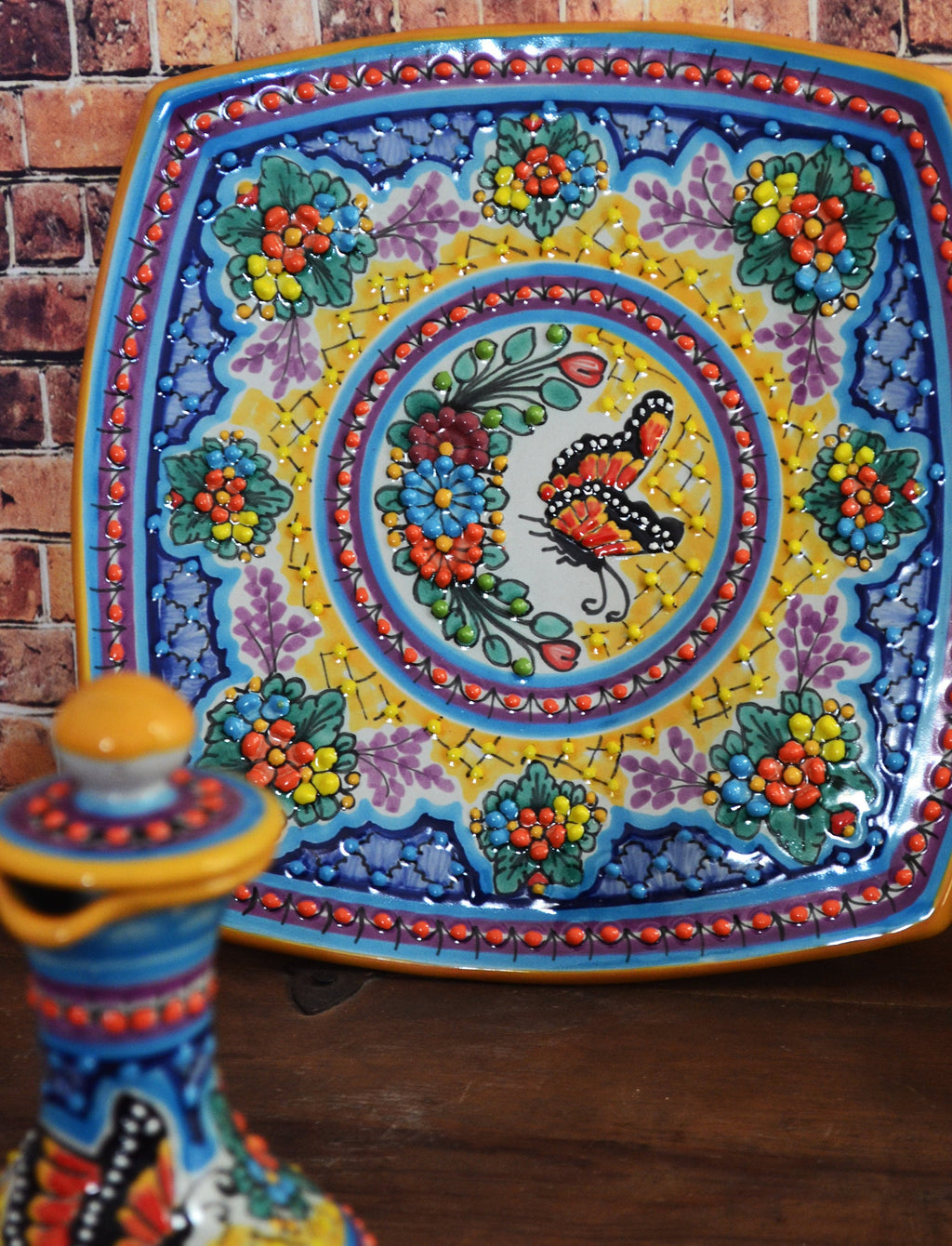 Juego de Licorera de Talavera Poblana CM328