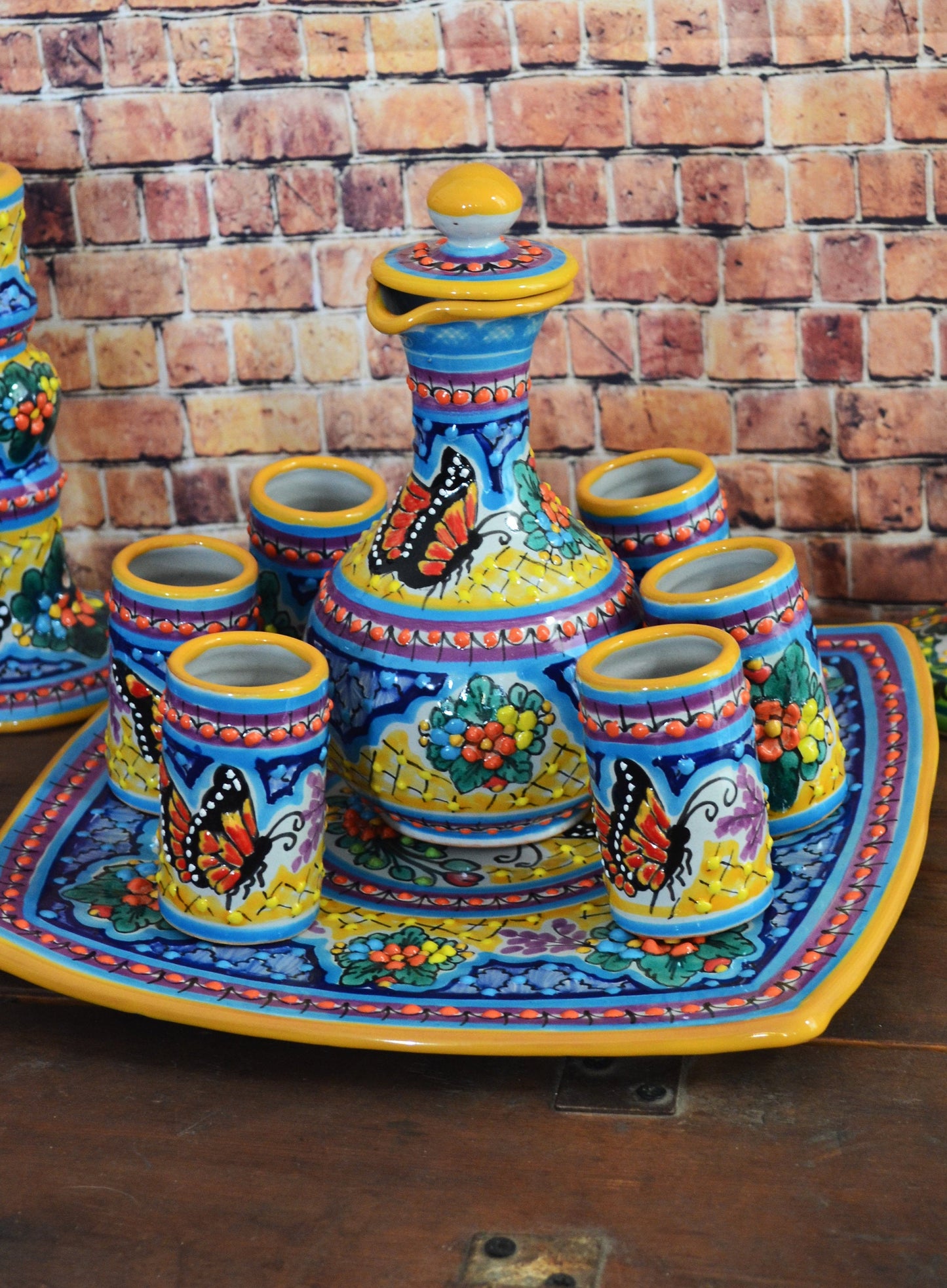 Juego de Tequila de Talavera Poblana CM328